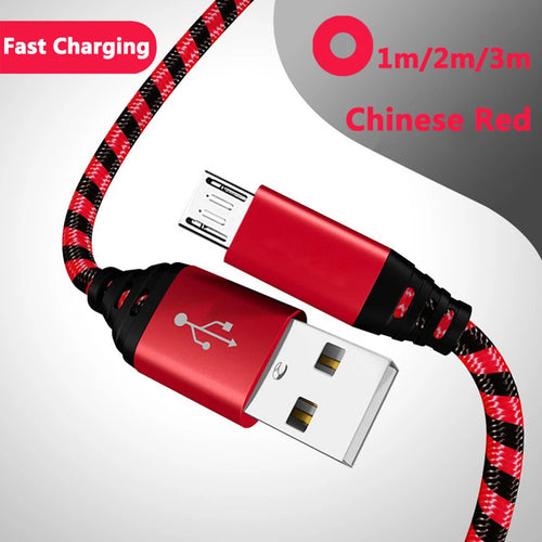 Câble Micro-USB Tressé Charge Rapide 2A – Compatible Samsung & Huawei