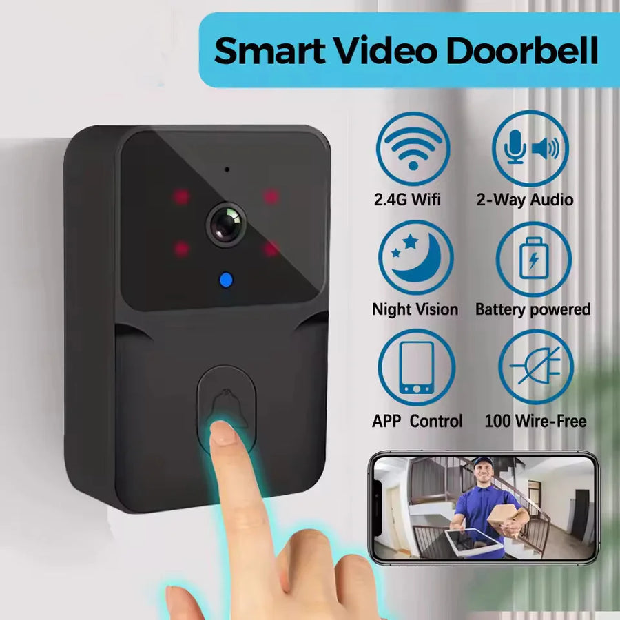 Sonnette Vidéo WiFi – Interphone Bidirectionnel & Vision Nocturne