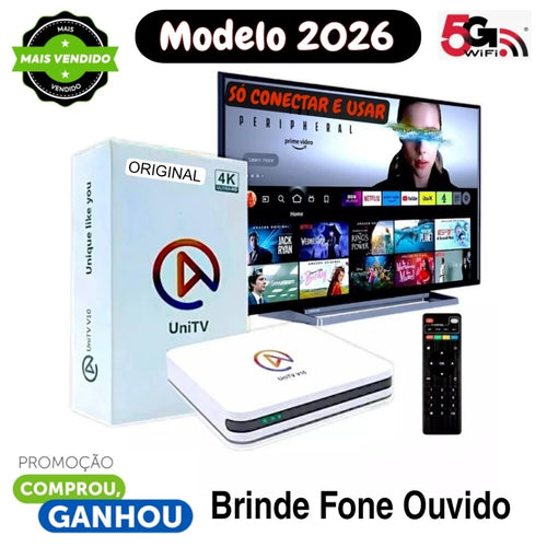 UNITV V10 MODEL ORIGINAL 2026 5G GADE SMART TV BOX FULL HD