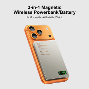QI 2.1 Magnetic Powerbank Wireless Fast Charing Spare Portable External Battery for iPhone 12-17 Pro Watch Airpods 5000/10000mAh