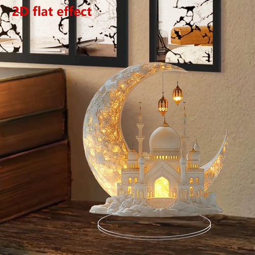 NoorGlow™ Lanterne Lune Mosquée — Sublimez Vos Nuits de Ramadan