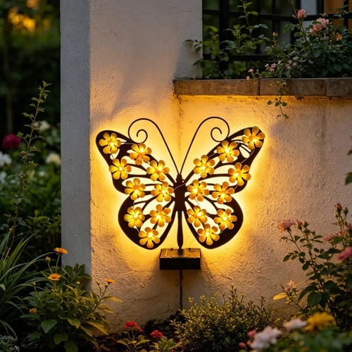 ButterflyGlow™ Décoration Murale Solaire — Papillons Lumineux pour Jardin